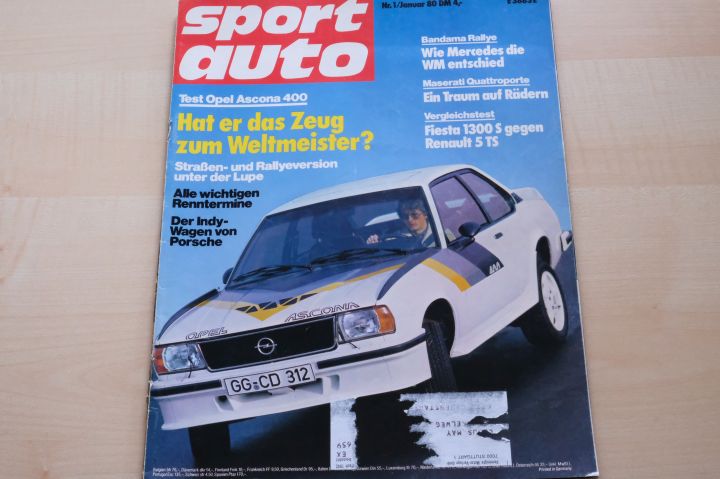Deckblatt Sport Auto (01/1980)